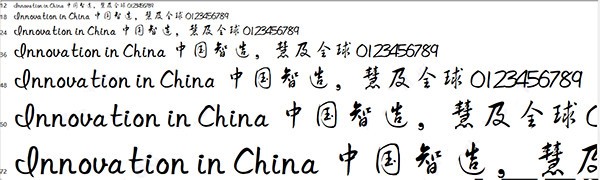 图：雅坊美工常用字体使用和说明
