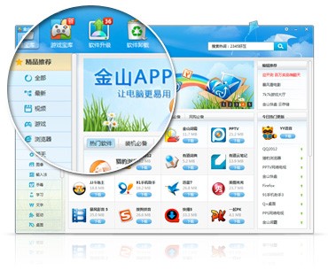 图：金山卫士功能介绍和使用方式