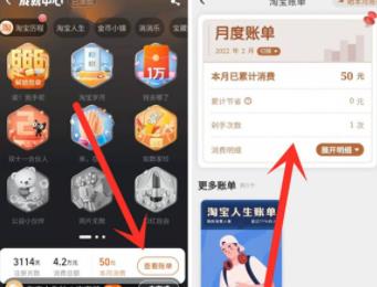 图：淘宝如何查询月账单 淘宝查询月账单方法