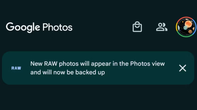 图：Google Photos现在支持备份RAW图片 用户应当注意存储空间的占用