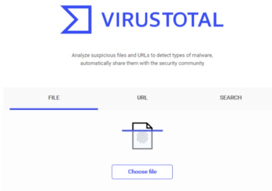 图：VirusTotal病毒检测器