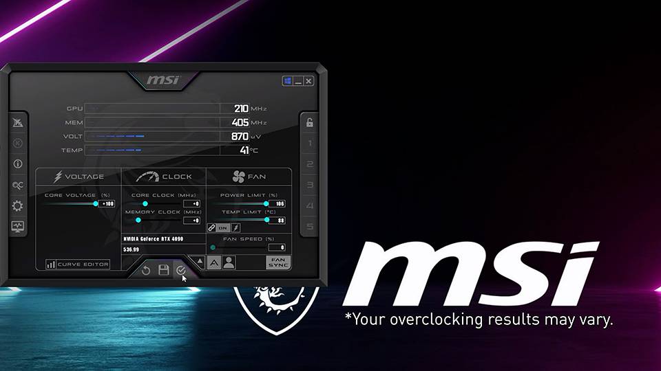图：微星显卡超频工具MSI Afterburner终于不再支持Windows XP系统