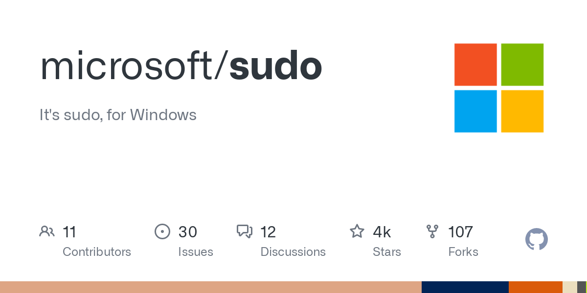 图：微软开发的适用于Windows 11的Sudo命令组件现在已经完全开源